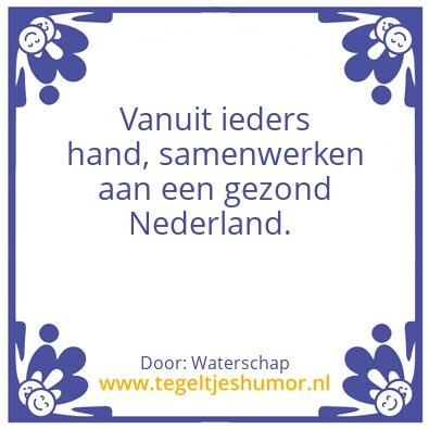 Tegeltje: unie van waterschppen