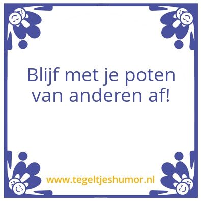 Tegeltje: Stop