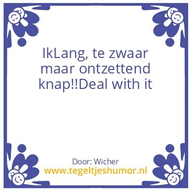 Tegeltje: Ik