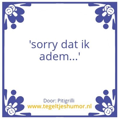Tegeltje: Sorry