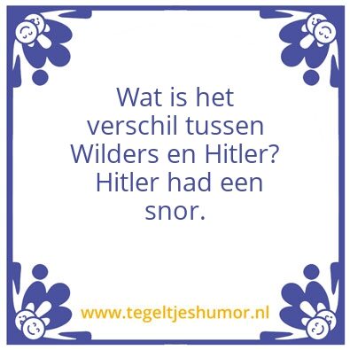 Tegeltje: Wilders