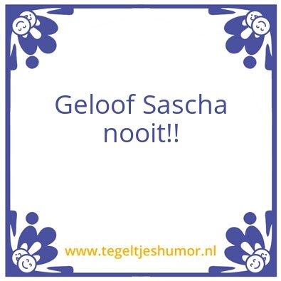 Tegeltje: Ikke