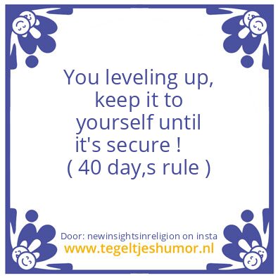 Tegeltje: Now you know
