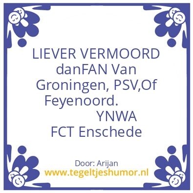 Tegeltje: oude garde
