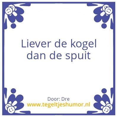 Tegeltje: Kogel