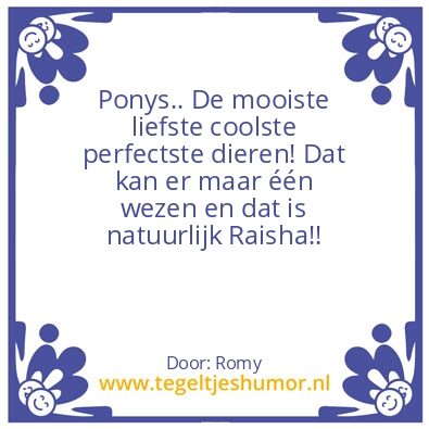 Tegeltje: Raisha