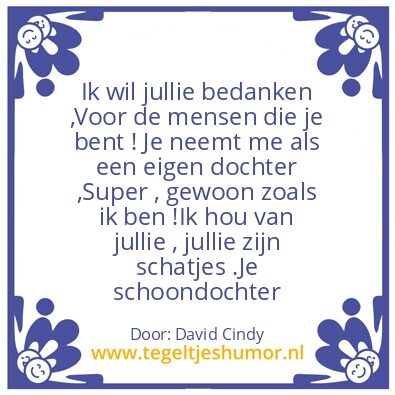 Tegeltje: Mijn schoonouders