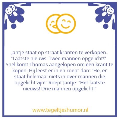 Tegeltje: Opgelicht