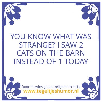 Tegeltje: Now You know