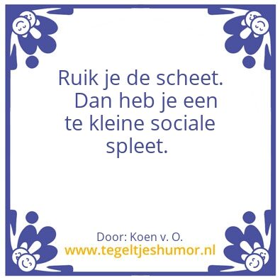 Tegeltje: SSociale spleet