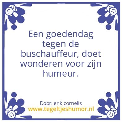 Tegeltje: Goedendag
