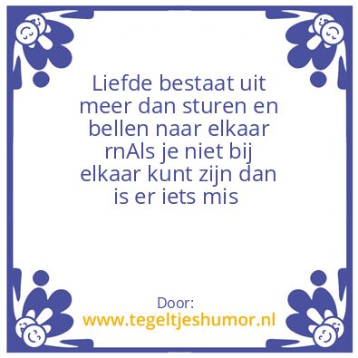 Tegeltje: Is dit liefde