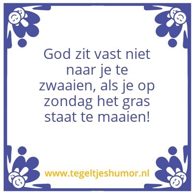 Tegeltje: Grasmaaien