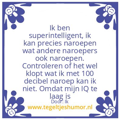 Tegeltje: Superintelligent