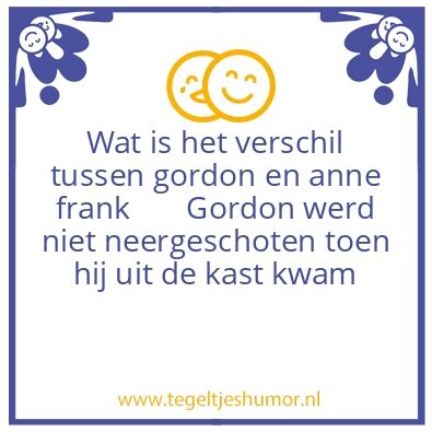 Tegeltje: groffe mop