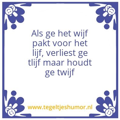 Tegeltje: wijf