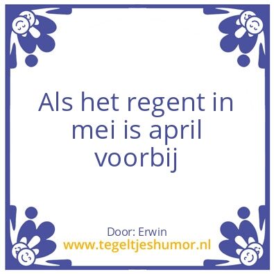 Tegeltje: Regen
