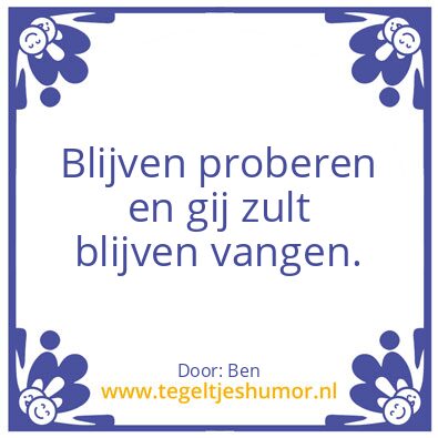 Tegeltje: Vangerkes