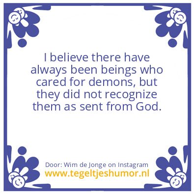 Tegeltje: God was there all along