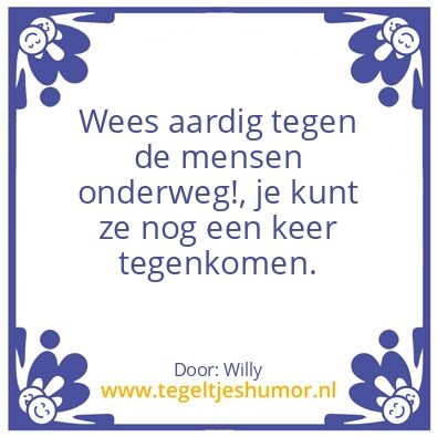 Tegeltje: Altijd