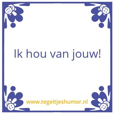 Tegeltje: Liefde
