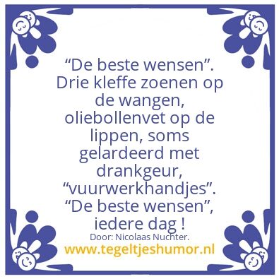 Tegeltje: Nieuwjaarswensen.