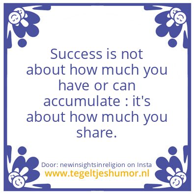 Tegeltje: Success