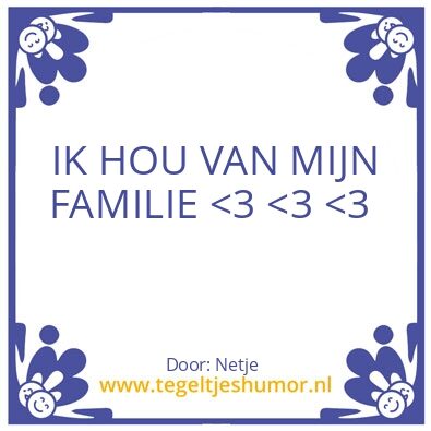 Tegeltje: Familie
