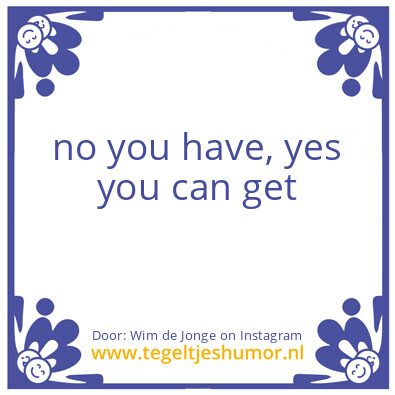 Tegeltje: asking
