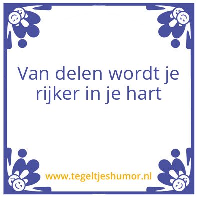 Tegeltje: Delen
