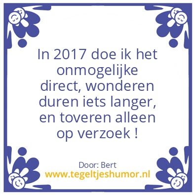 Tegeltje: Het onmogelijke