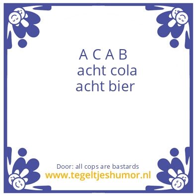 Tegeltje: acab