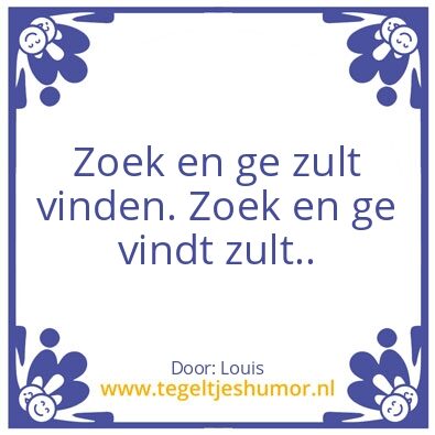 Tegeltje: Vinden