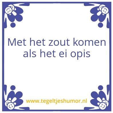 Tegeltje: Zout