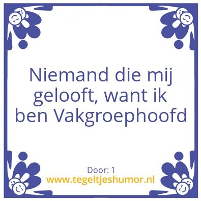 Tegeltje: 1