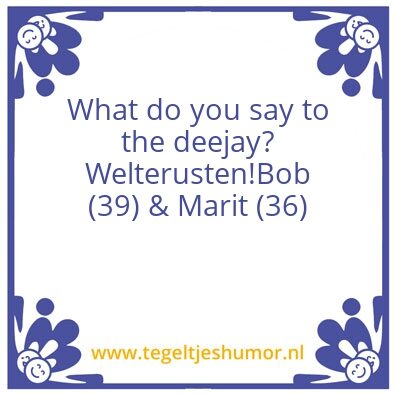 Tegeltje: Motto