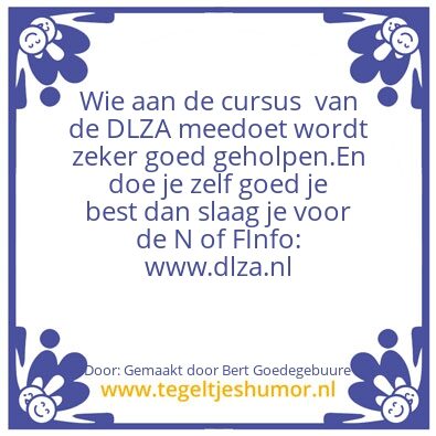 Tegeltje: DLZA
