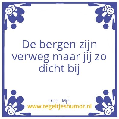 Tegeltje: Verweg
