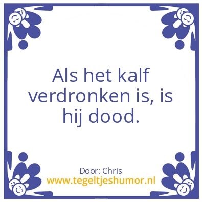 Tegeltje: Het bekende kalf