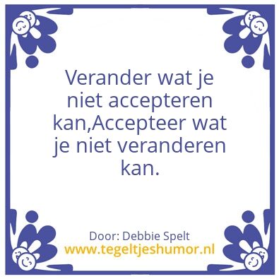 Tegeltje: verandering