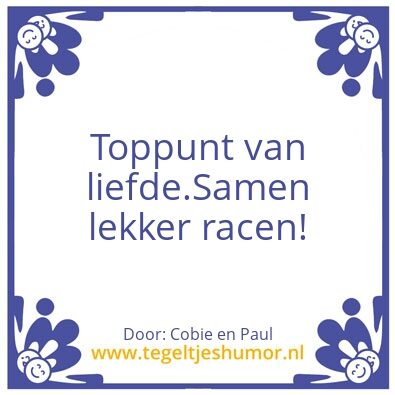 Tegeltje: Racen