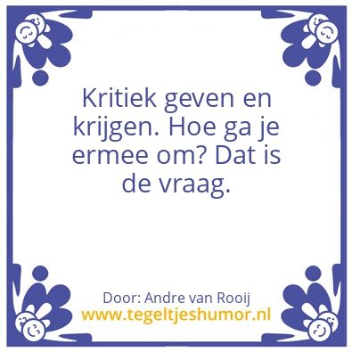 Tegeltje: kritiek