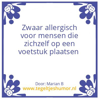 Tegeltje: Marian Borg
