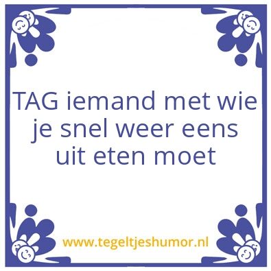 Tegeltje: Eten