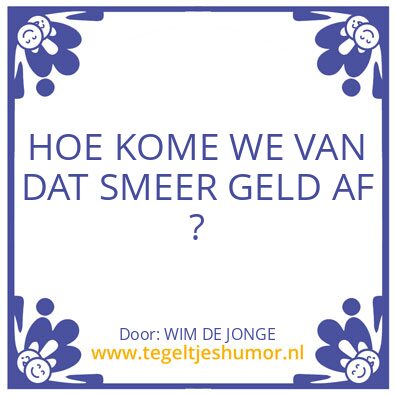 Tegeltje: WIM DE JONGE