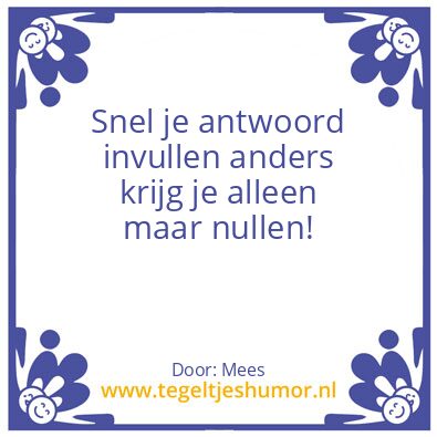 Tegeltje: Rekenen