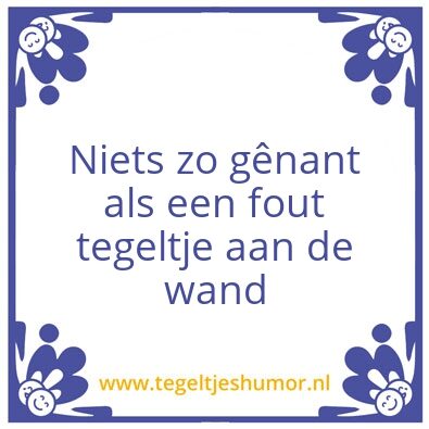Tegeltje: fout