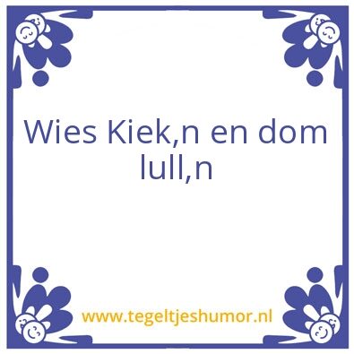 Tegeltje: Weekendplanning
