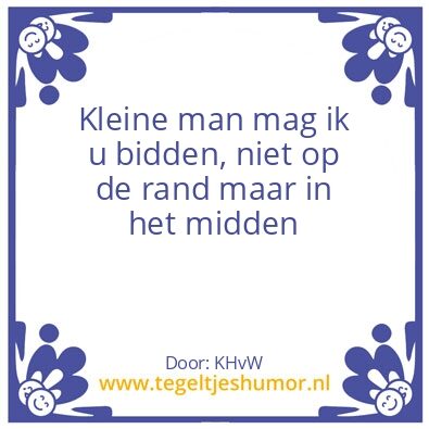 Tegeltje: In de WC