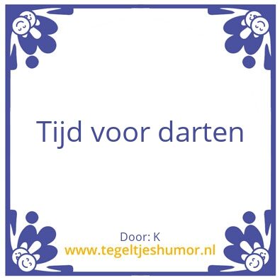 Tegeltje: DARTEN